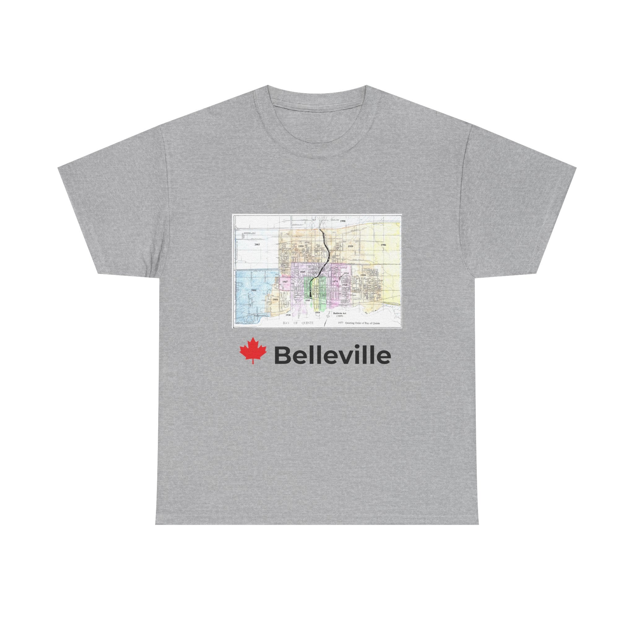 Vintage Belleville Map Unisex Tee