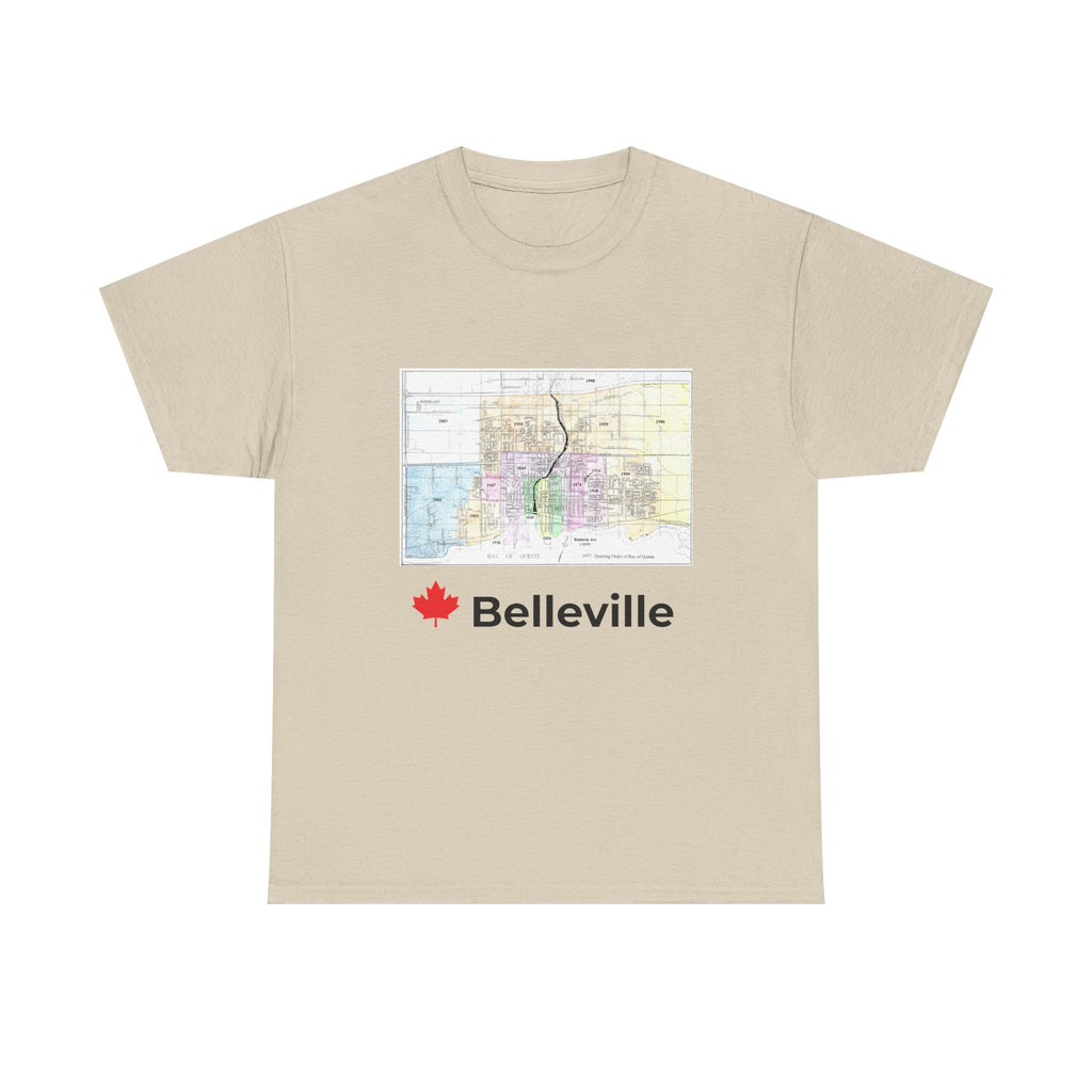 Vintage Belleville Map Unisex Tee