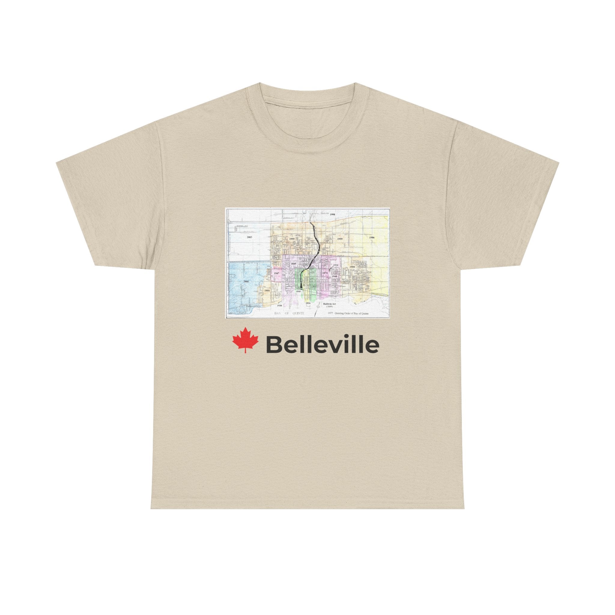 Vintage Belleville Map Unisex Tee