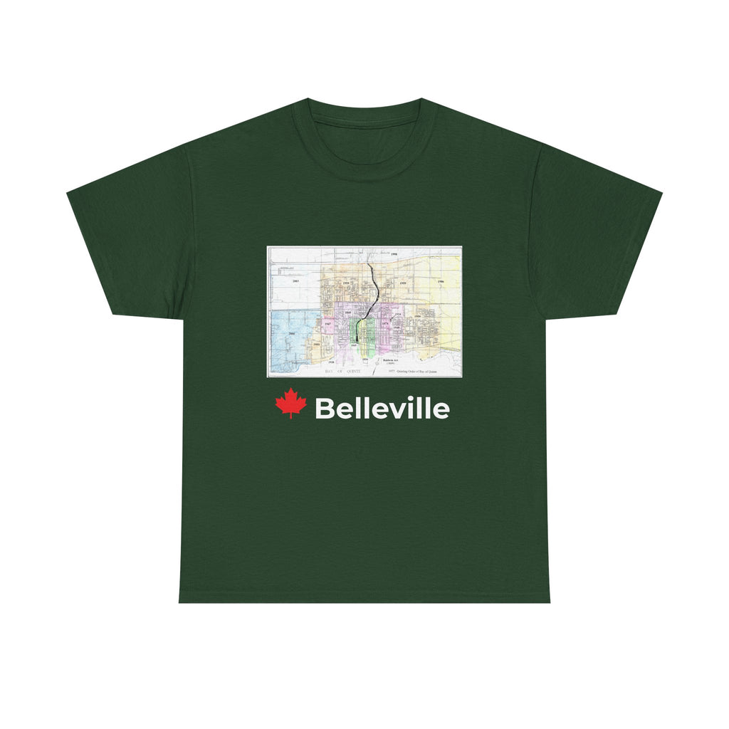Vintage Belleville Map Unisex Tee