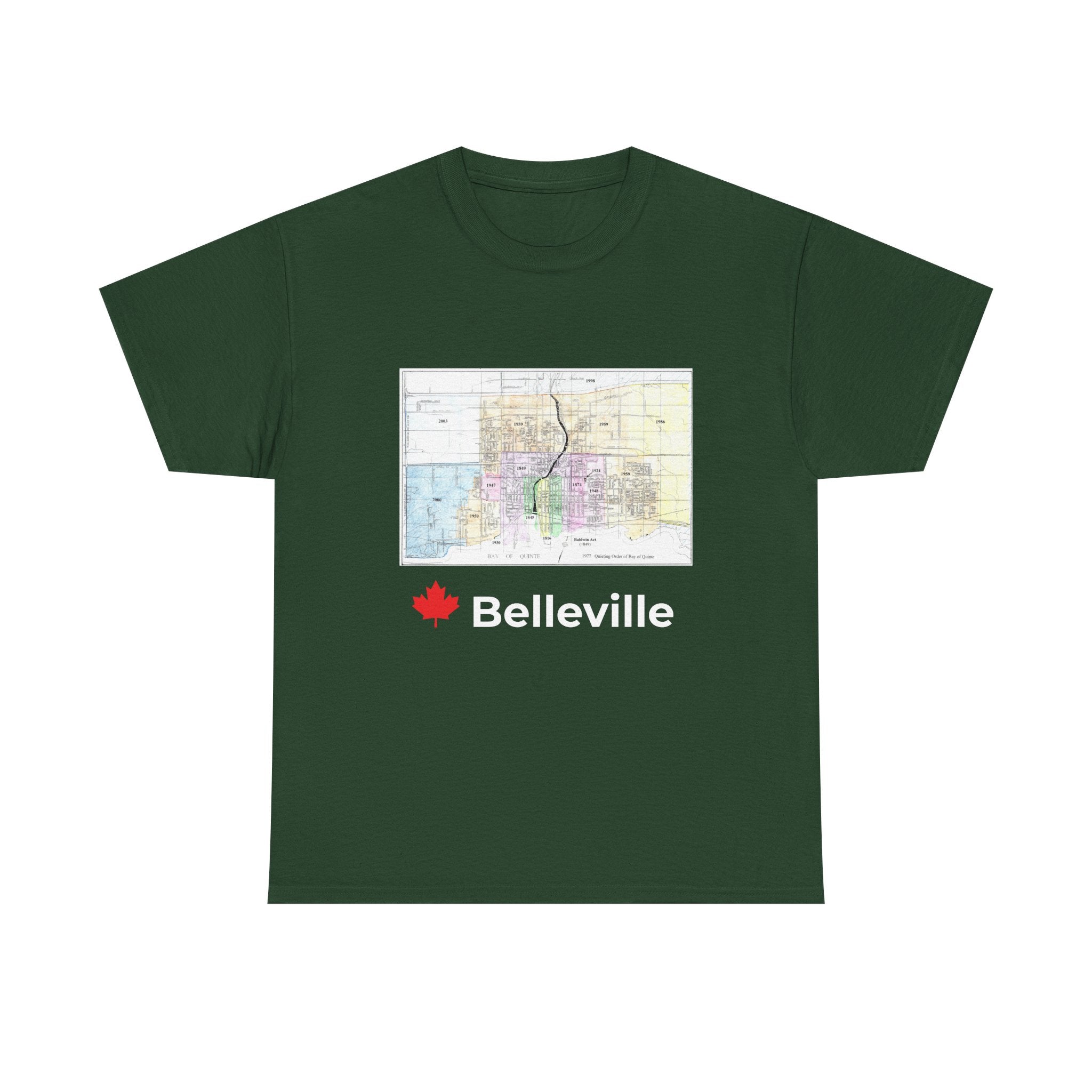 Vintage Belleville Map Unisex Tee