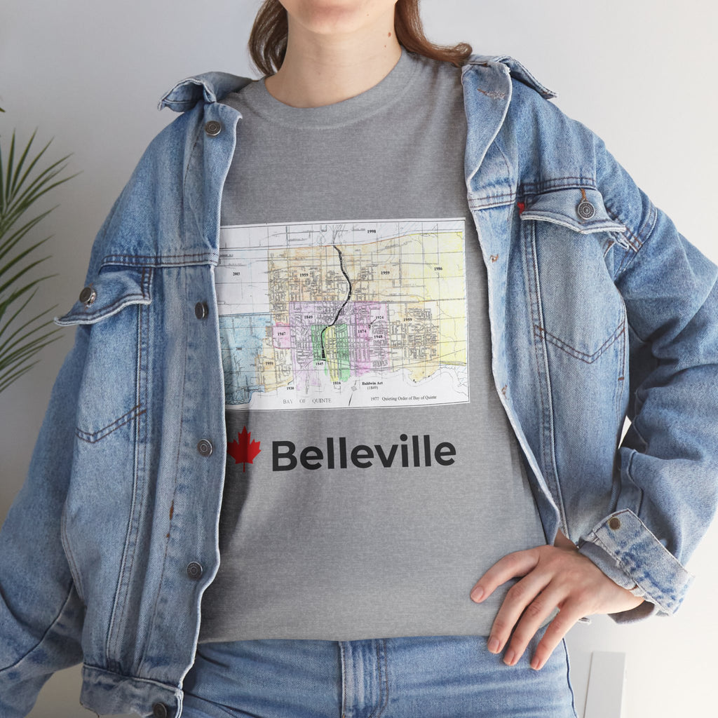 Vintage Belleville Map Unisex Tee
