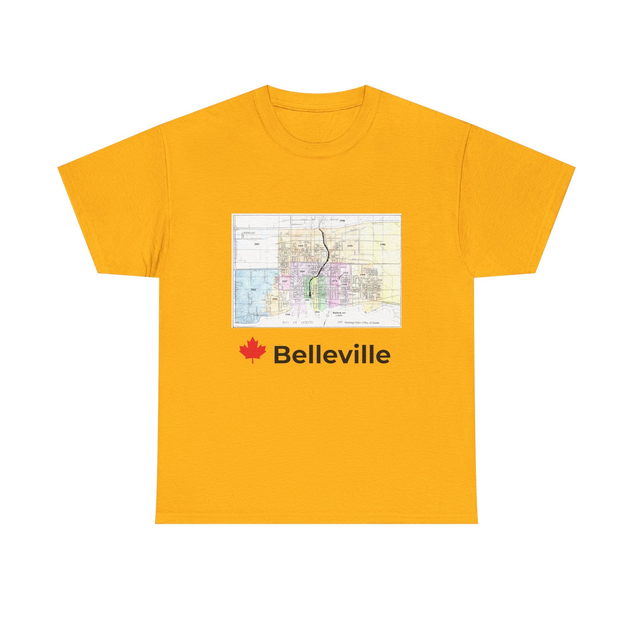 Vintage Belleville Map Unisex Tee