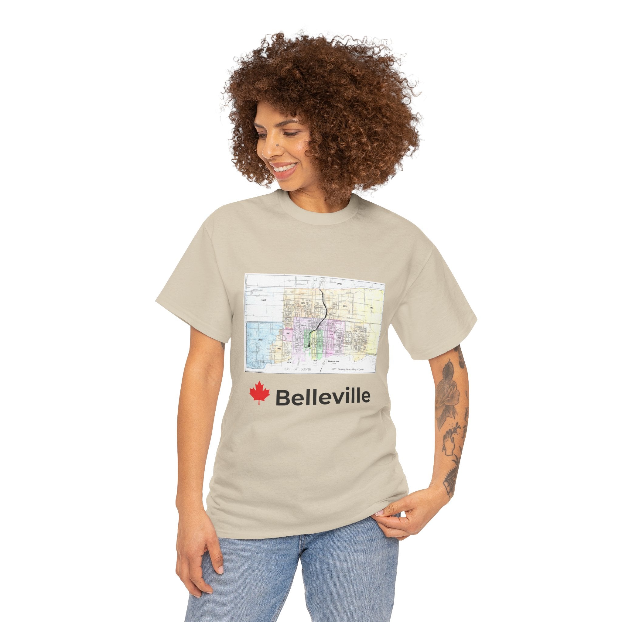 Vintage Belleville Map Unisex Tee
