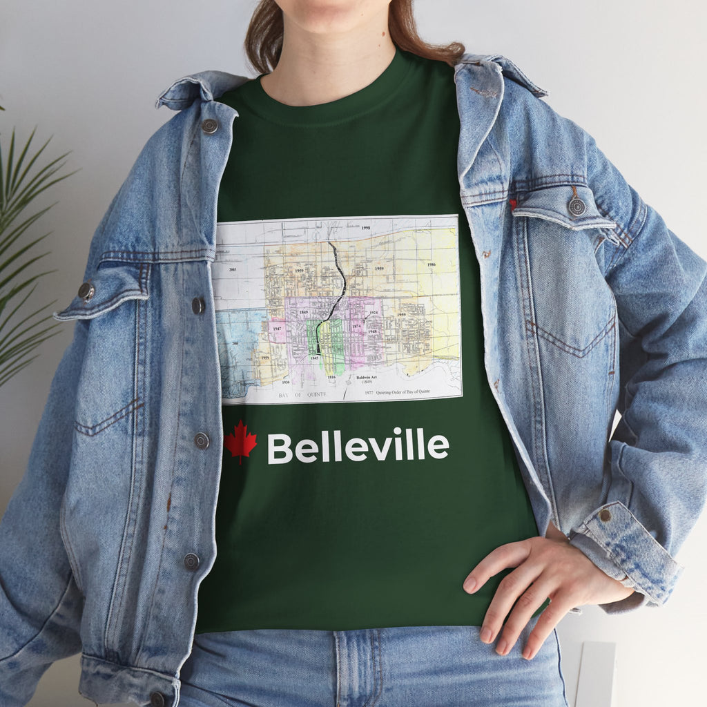 Vintage Belleville Map Unisex Tee