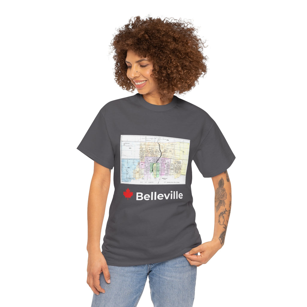 Vintage Belleville Map Unisex Tee