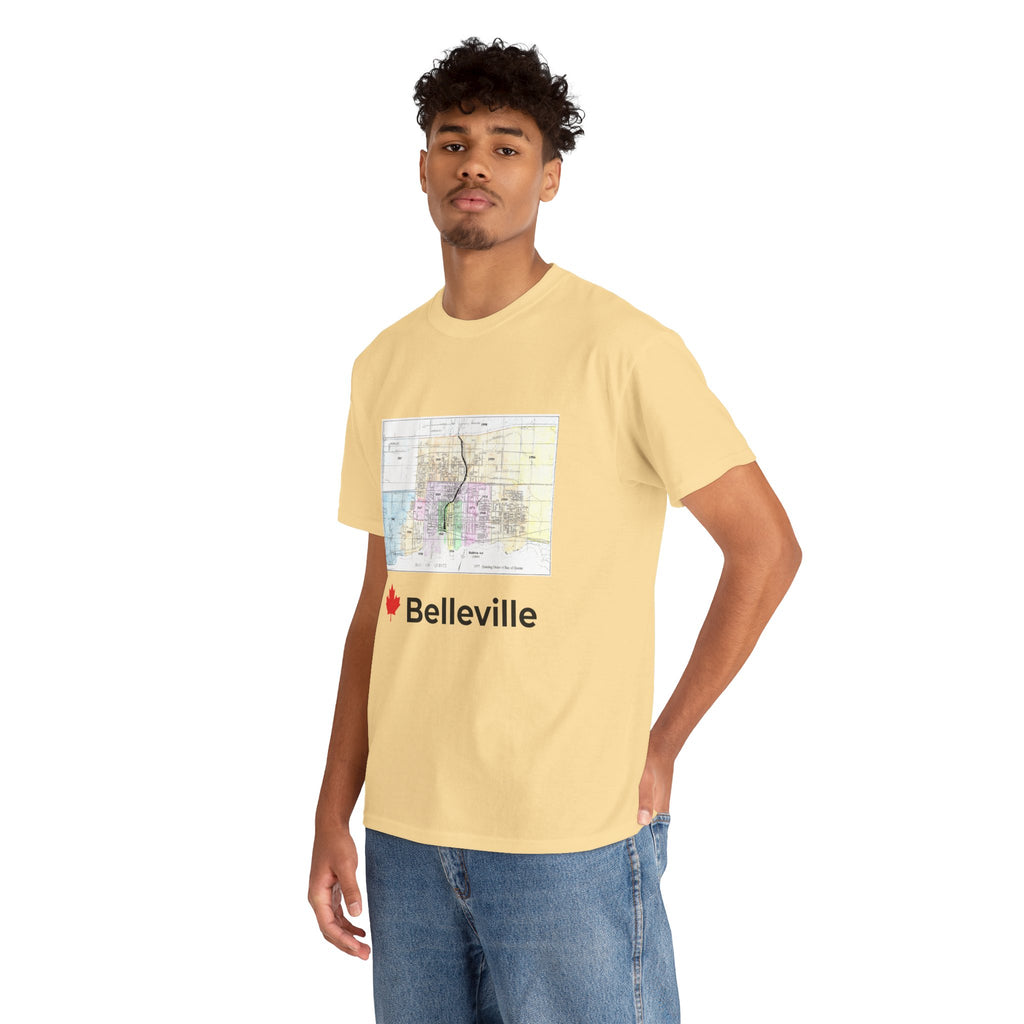 Vintage Belleville Map Unisex Tee