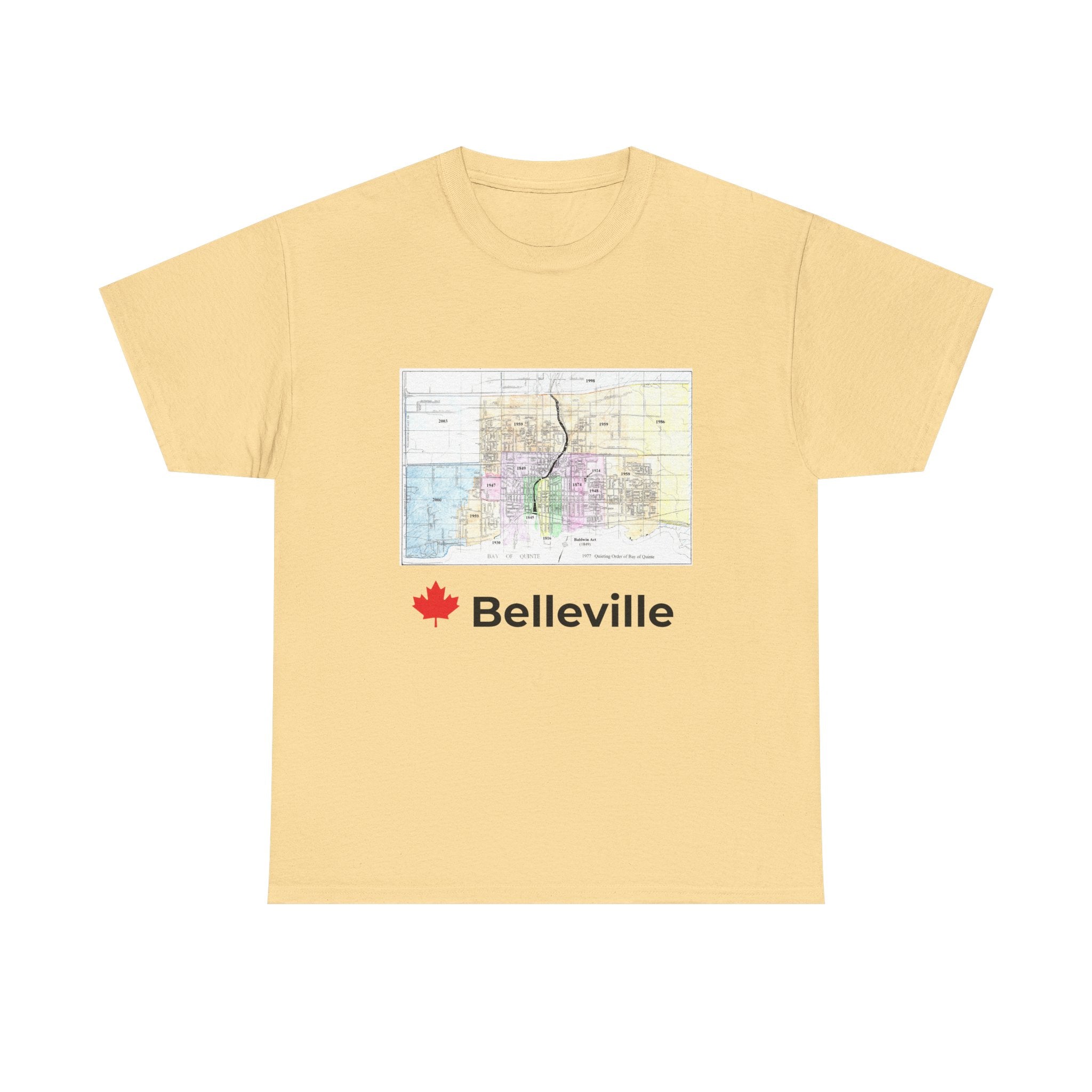 Vintage Belleville Map Unisex Tee