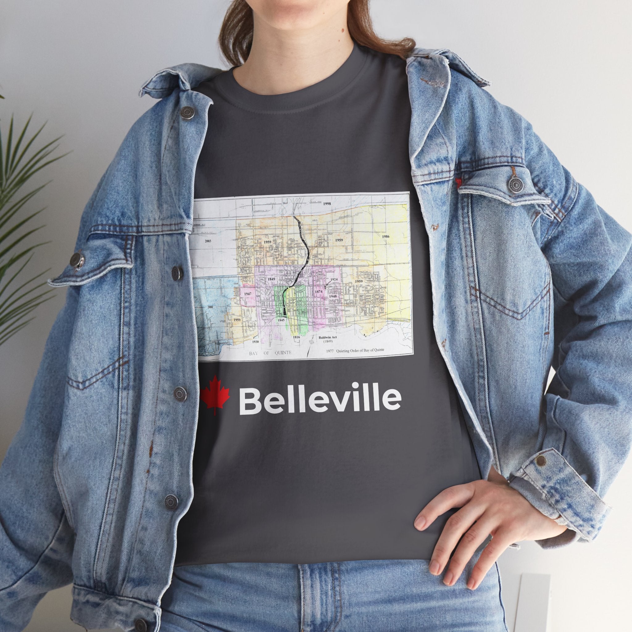 Vintage Belleville Map Unisex Tee