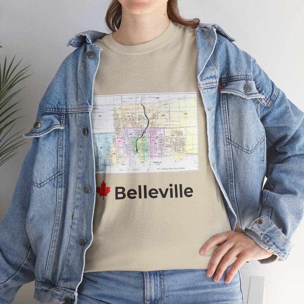 Vintage Belleville Map Unisex Tee