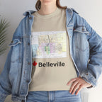 Vintage Belleville Map Unisex Tee